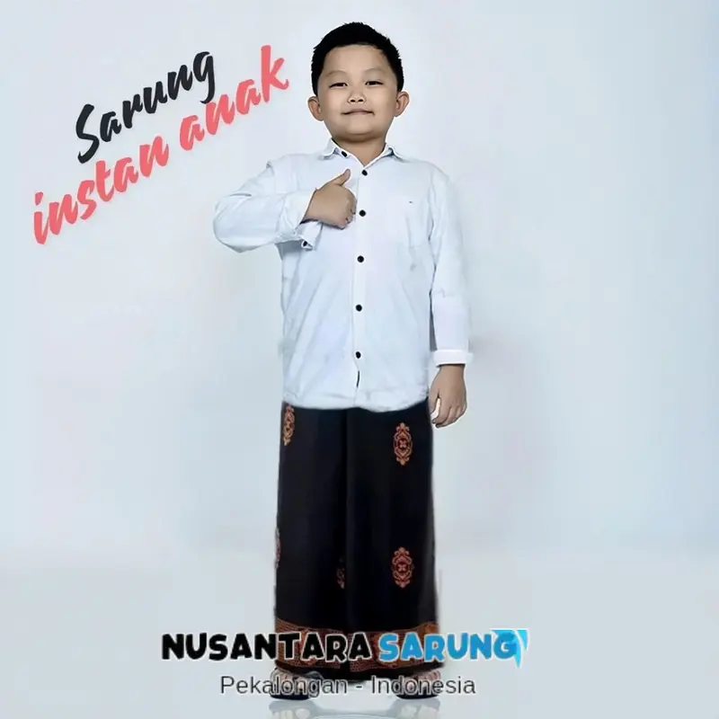 sarung anak instan karet pinggang sarung batik anak gus iqdam usia 1-11 tahun cod 8