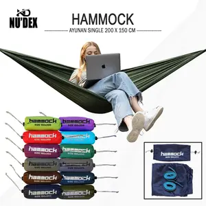 hammock ayunan single 200x150 ayunan camping gantung includ webbing