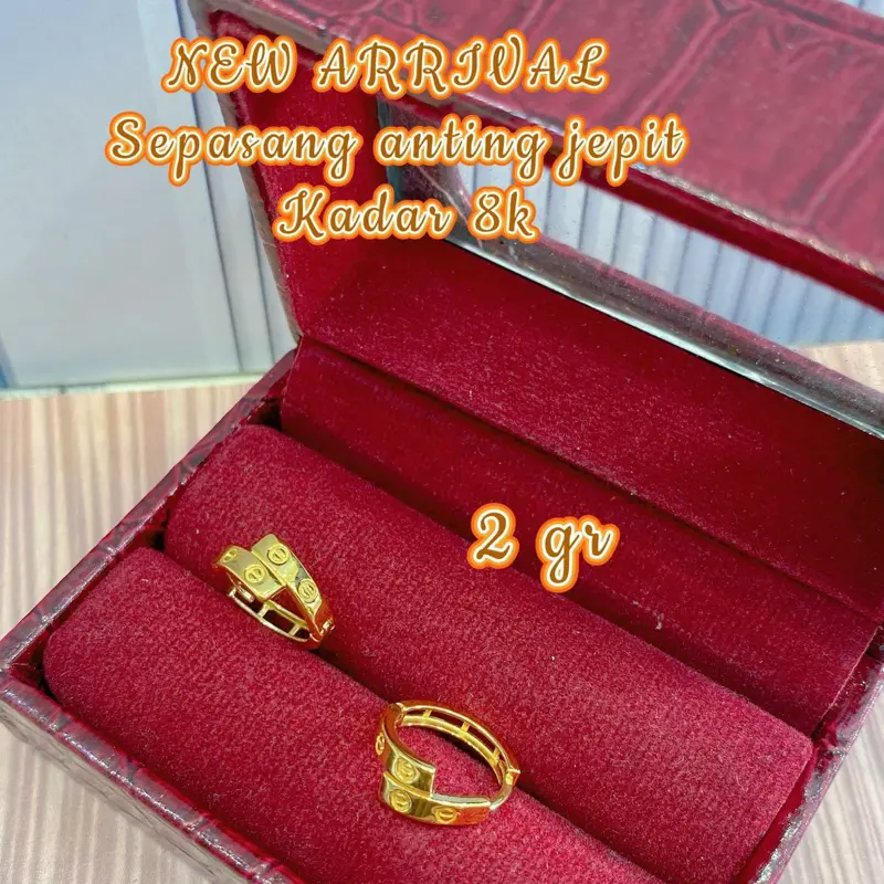 anting jepit kadar 375 2 gr