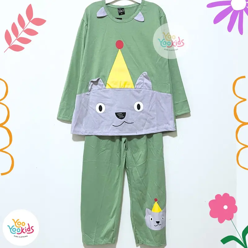 Setelan Baju Tidur Anak Perempuan Umur 8 - 12 Tahun Baju & Celana Panjang / Piyama Anak Perempuan / Piyama Anak Cewek / Piama Anak Perempuan / Baju Anak Perempuan / Setelan Anak Perempuan / Fashion Anak Perempuan / Pakaian Anak Perempuan Motif Lucu 2