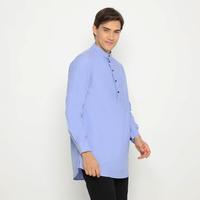 Gambar [NAFAZOL] Kurta Pria Atasan Pria Dewasa Kurta Polos Lengan Panjang 3129 - Soft Blue 3129, M dari NFZ WEAR Kota Administrasi Jakarta Barat 3 Tokopedia
