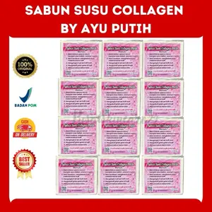 PROMO DAPAT 12PCS SABUN SUSU COLLAGEN PUTIH BY AYU BPOM ORIGINAL 30gr Mencerahkan Perawatan