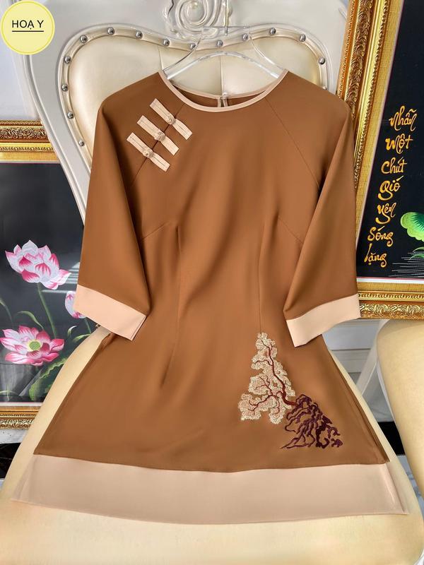 LẺ 1 ÁO DL138 (Họa Y Pháp Phục) áo Lam Đi Chùa, set Pháp Phục, trang phục truyền thống thường mặc, chất lụa tuyết Women áo hoa sen Voi trung niên