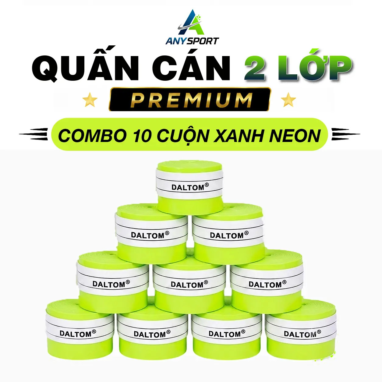 10 CUỘN XANH NEON 2 LỚP
