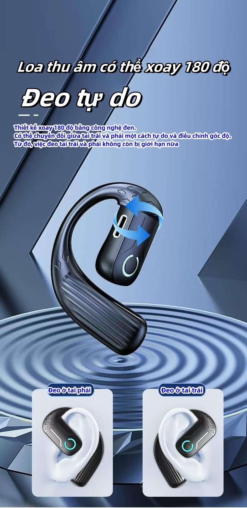 Product Introduction of Tai Nghe Nhét Tai Nghe Bluetooth Không Dây, B01, Kiểu Tai Nghe Một Tai, Trên Tai, OWS, Âm Thanh Bass, Thích Hợp Cho Thể Thao Và Công Tác, Tai Nghe Nhét Tai, Có Thể Đeo, Tai Trái Và Tai Phải, Tai Nghe Cảm Ứng Nghe Nhạc Earphone 2