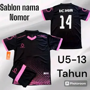 (fre custom nama nomor) stelan  kaos olahraga junior SD/SMP unisek cewe cowo bahan adem dan berpori kaos bola kaos kaos basket kaos badminton koas voli kaos sport Outdoor Sport Pakaian Celana Sepak baju futsal anak