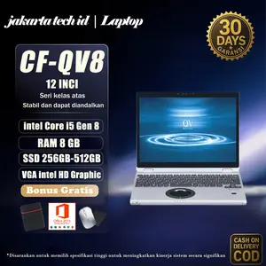 NO.15 Laptop QV8 Lipatan 360 derajat touchscreen Intel Core i5 Gen 8 RAM 8GB SSD 512GB screen 12 inch windows 11 Pro