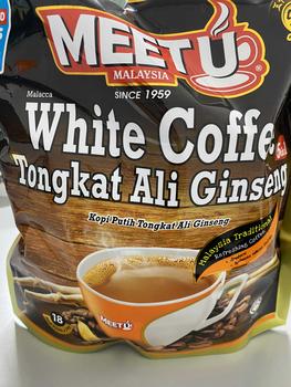 Product Review of Meet U WHITE COFFEE TONGKAT ALI GINSENG 5 IN 1 (18's x 28g) Beverage from 新**️ 0