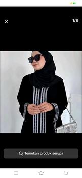 Product Review of Abaya Gamis ALKHATIB Hitam Nella Motif Jetblack Ready Wanita Muslim Grade A Ukuran S M L XL XXL gamisabaya from m**s A**a 0