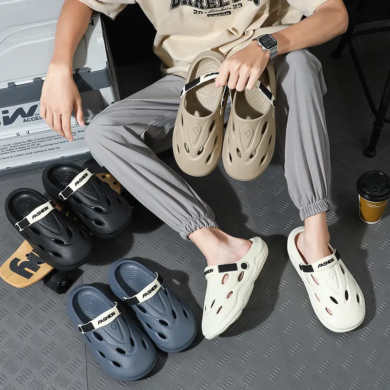 crocsMen's Summer 2024 Thick soled Wear resistant Sports Anti slip and Odor proof Fashion Cool Slippers for Men
