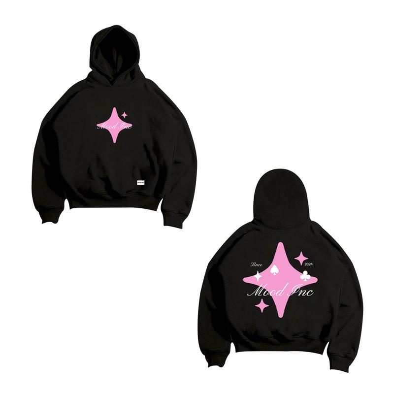 Product Introduction of MOOD INC - Sweater Hoodie Boxy Fit Original Basic Dominoz Fleece Limited Edition Pria Wanita Hoodie Oversize Hitam Tebal Keren  Unisex Jumper 1