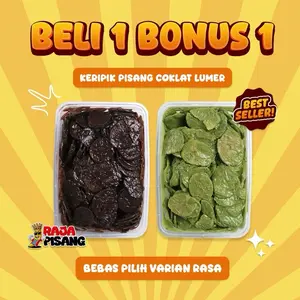 PROMO (BELI 1 BONUS 1) Keripik Pisang Coklat Lumer Dapat 2 Box! bebas pilih rasa  Cemilan Food Snack