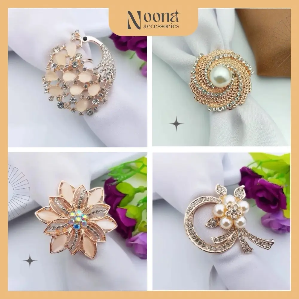 [All 01] Ring Luxe Pearls / Ring Hijab / Ring Jilbab / Ring Kerudung / Bros Ring / Bros Cincin