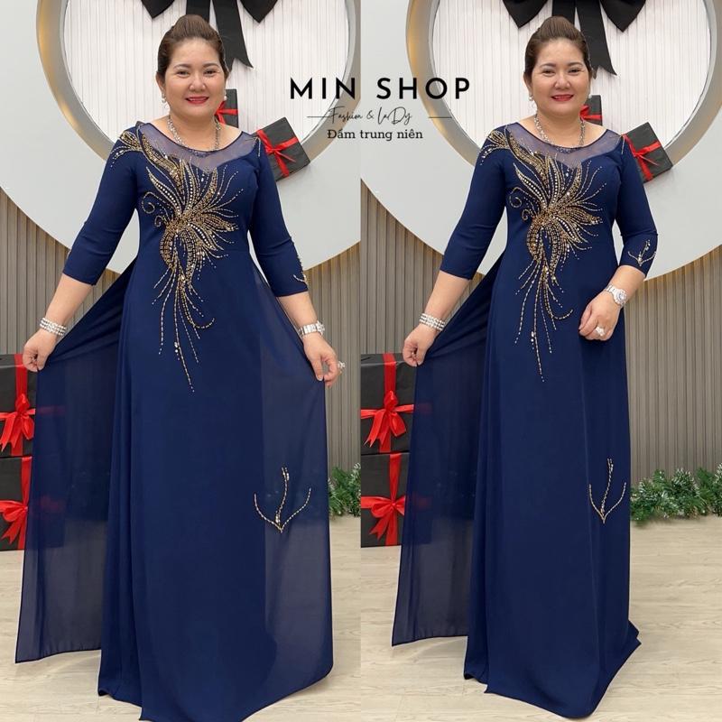 Áo dài dạ hội đầm trung niên ôm gọn thiết kế đơn giản sắc sảo mà không kém phần sang trọng, tinh tế, thu hút