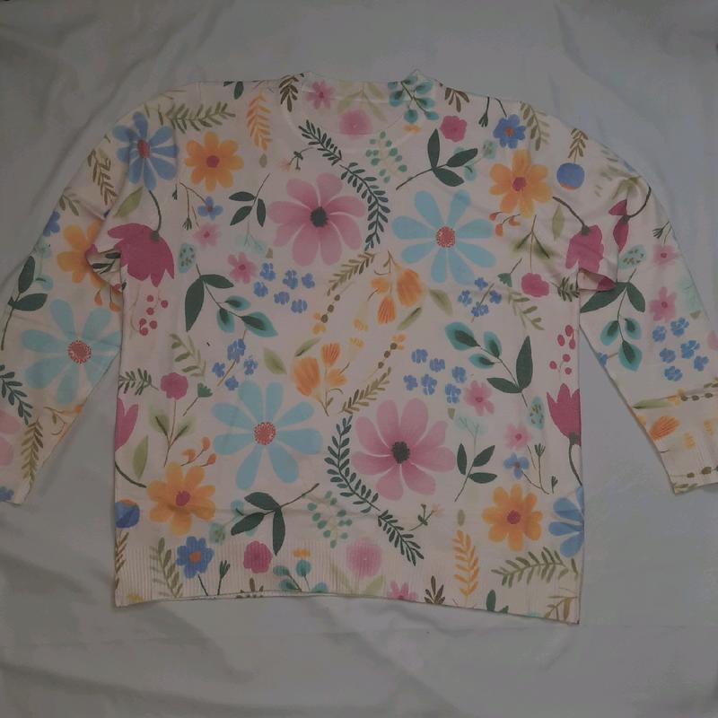 Atasan Rajut halus lembut motif bunga 1