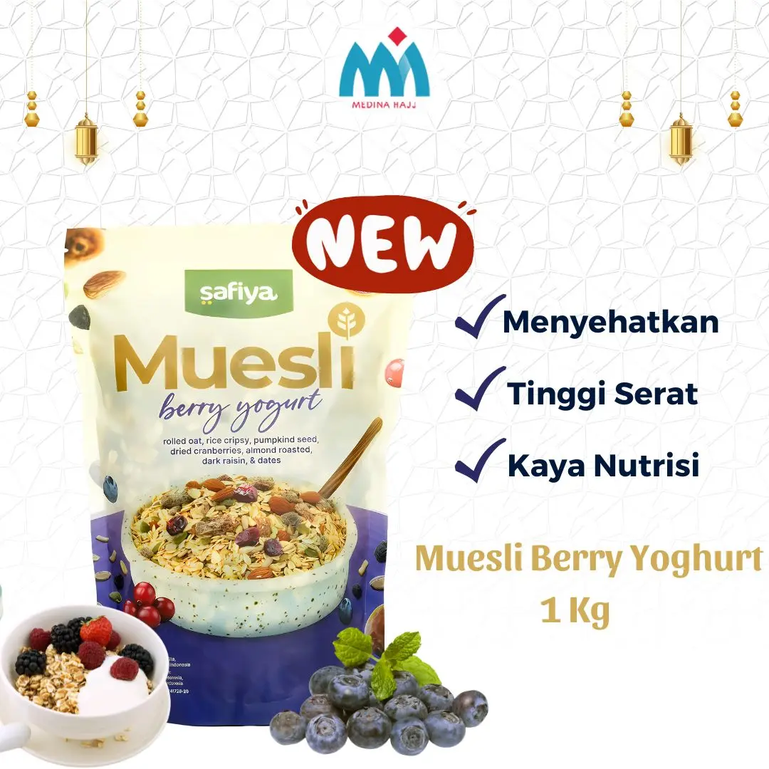 Muesli Berry Yoghurt 1 Kg Safiya Sereal Almond Dried Fruit Sarapan Sehat