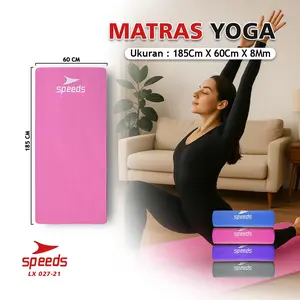 Speeds Matras Yoga NBR Yoga Mat Matras Untuk Olahraga Senam Pilates Pound Fit Tebal 8mm Bahan Karet Bisa Untuk Ibu Hamil 027-21