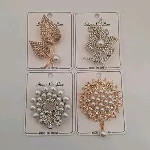 Bros dada flower Bros dada elegan -bros cantik dada Gold Silver Putih Emas Perak Wanita Aksesoris Clips tersedia paket 6 pcs dan 12 pcs