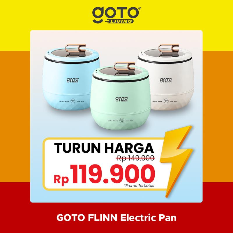 Goto [COD] Flinn Panci Listrik Elektrik 1.6L Fry Pan Penanak Nasi Serbaguna 1