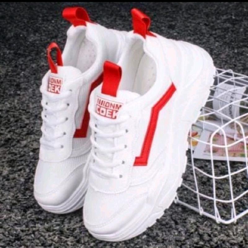 ONYOSTORE-Sepatu Sneakers Wanita COEK Terbaru Elegan Casual Sport Kasual Putih - Olahraga, Shoes, Cewek Karet Hitam 3
