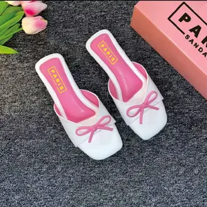 teplek sandal selop tali pita gaya cinese 2025 Wanita