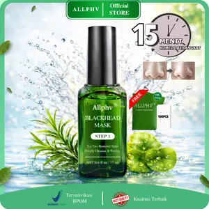 [BPOM] Allphv Blackhead Mask Set (Step1+100 Kertas+Step2) - Masker Komedo Ampuh/Komedo Hidung/ Pengangkat Komedo + Pengecil Pori-Pori