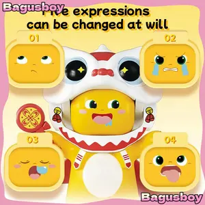 Bagusboy Mainan Squishy Nailong Barongsai 5 Ekspresi Wajah Berubah Ganti Face Keychian Lucu Dekompresi Anak Plastik Gantungan Kunci Kotak Berwarna