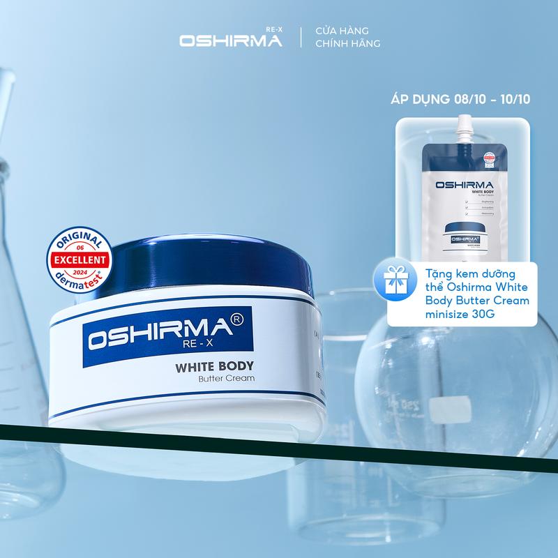 Kem Dưỡng Thể Hỗ Trợ Dưỡng Sáng Da Oshirma White Body Butter Cream 200G