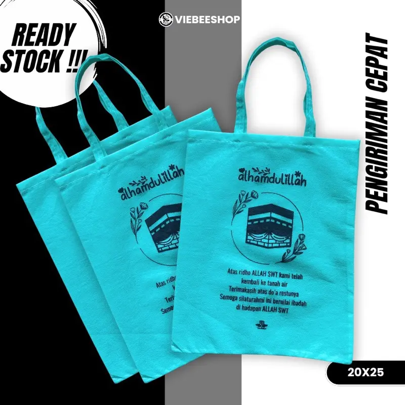 ( Isi 50 Biji ) New Tas Haji Umroh Olsh Oleh Goodiebag Spunbond Minimalis