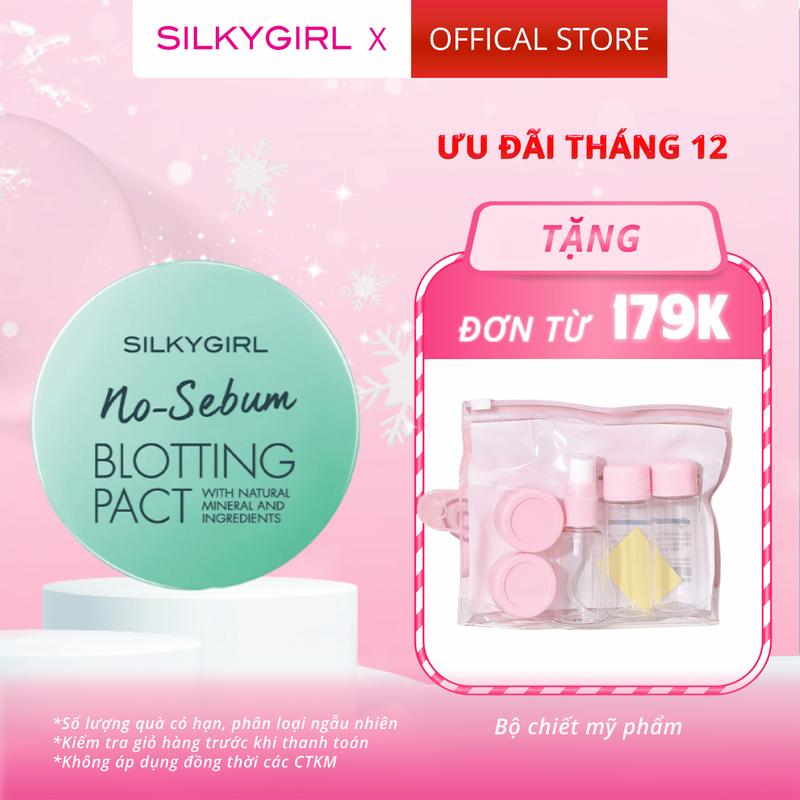  Phấn Phủ Khoáng Kiềm Dầu Dạng Nén Silkygirl No-sebum Blotting Pact 7g 