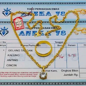 kalung Nuri liontin mata satu free cincin em4s muda 3,5gr FREE SURAT DARI TOKO BISA COD TERBARU