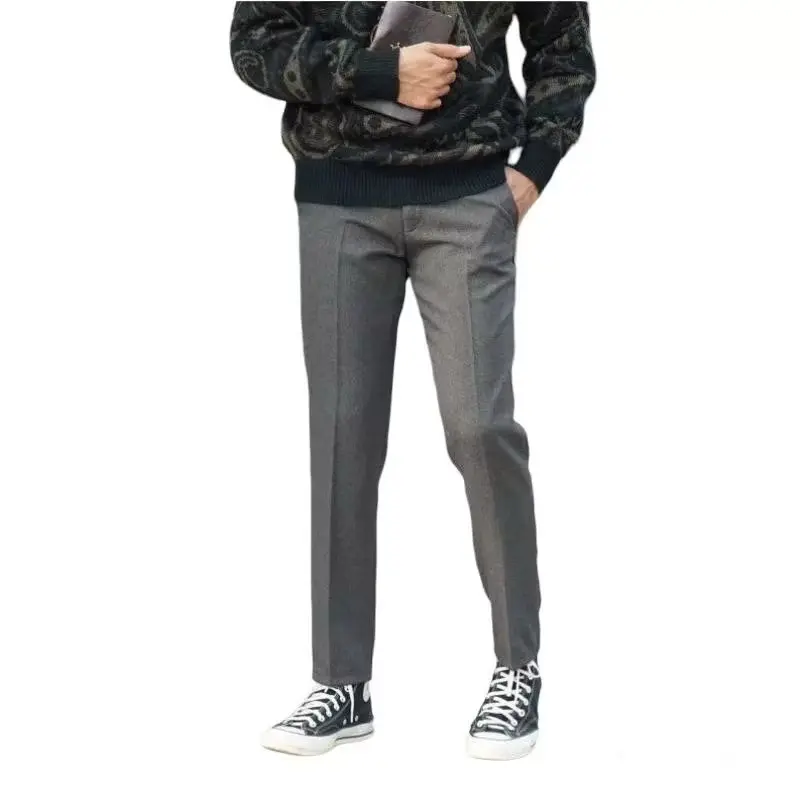 Celana Kantor Formal Slimfit Pria Dewasa Panjang Bahan Semi Wool Premium Kerja Casual Abu Hitam Navy