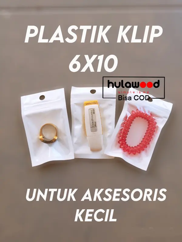 [100 PCS] Plastik Klip Packing Plastik Ziplock 6x10 Cm Putih Susu kedap udara Zipper 3