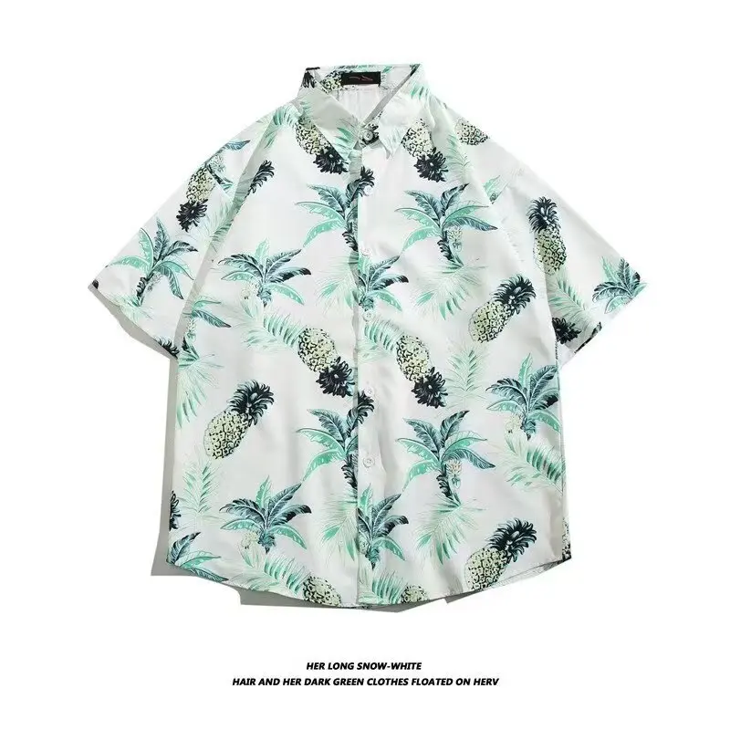 Hawaii tourism beach shirt American surf cool beach quick dry couple Instagram short sleeve men and women of the same style
