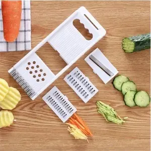 Pengiris Sayuran Multifungsi dengan 3 Mata Pisau untuk Potong dan Giling Sayuran dan Buah Praktis dan Efisien