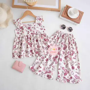 Baju Anak Perempuan -  LANGSUNG KIRIM Setelan Anak Kamira Motif Flora Terlaris / Fashion Oneset Anak Perempuan Atasan Model Celana 7/8 Terbaru