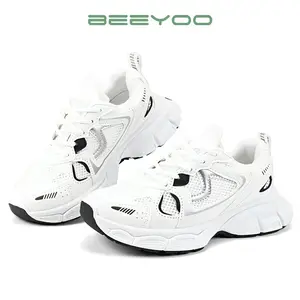 Beeyoo Sepatu Olahraga Wanita Sneakers Jogging Cewek Fashion Korea Casual Shoes Putih Karet Sport WR705