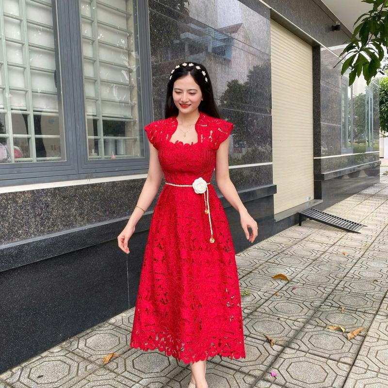  Milan Dress - Đầm Ren Dự Tiệc Sang Trọng Dáng Dài Chất Liệu Ren Mềm Thoáng Mịn. Thanh Lịch Lan Ngọc Shop 