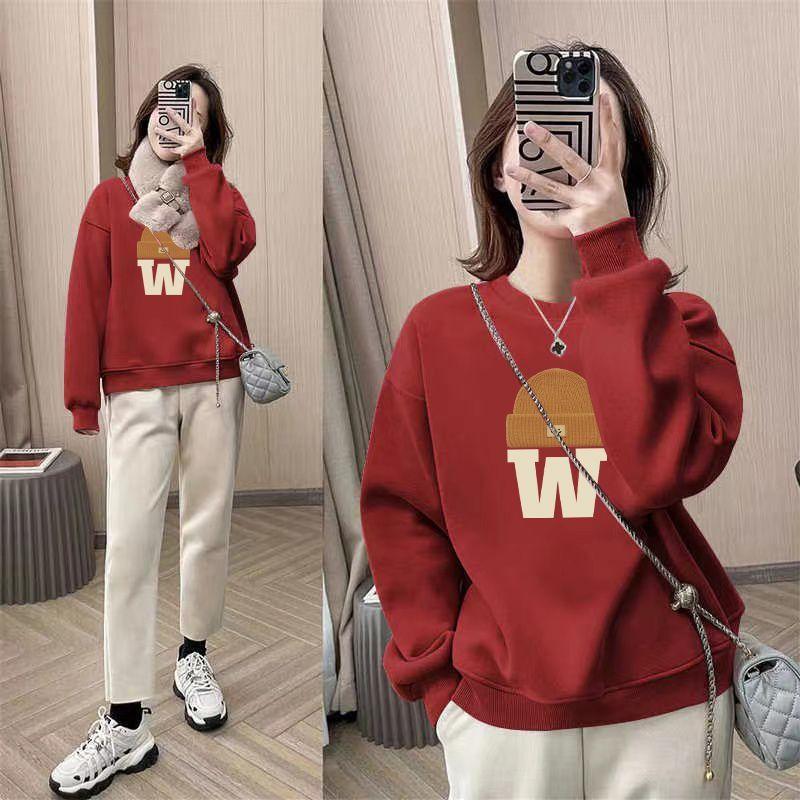 Product Introduction of Áo Cho Nữ, Áo Nỉ Cotton Nguyên Chất Mới Cho Mùa Thu Và Mùa Đông, Nhung Cáo Bạc Dày Dặn, Cổ Tròn Dáng Rộng In Họa Tiết Cao Cấp, Áo Giảm Béo Cho Nữ 0