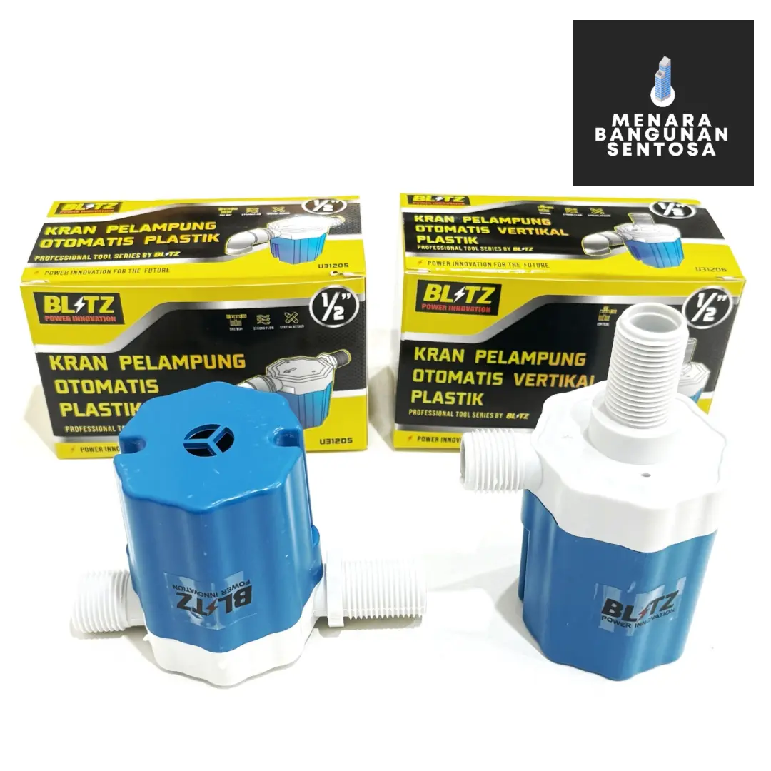 Kran Pelampung Otomatis Blitz 1/2 3/4 - Keran Sensor Tandon Air Bak Mandi