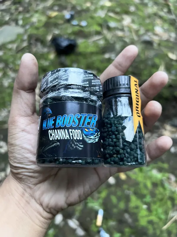 PELET BLUE BOOSTER/ PAKAN CHANNA by BOS BOS QU (WARNA BIRU) 4