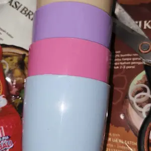 4pcs/set GELAS MINUM 250ML PLASTIK WHEAT STRAW