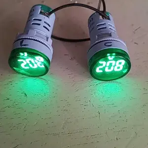 Voltmeter Pilot Lamp Digital Indicator AC 220 Volt 22mm AD16-22DSV