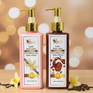 (2Pcs) New Emha Coffee + vanilla Body Lotion Booster DNA Salmon with Alpha arbutin
