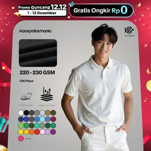 KPM Apparel PART 1  Polo Shirt CVC Pique Size Reguler  Dewasa Polos Unisex kaos kerah Formal Pria Lengan Pendek Kancing