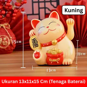 Kucing Jumbo Baterai (Tinggi 15 Cm) Pajangan Meja Toko / Rumah