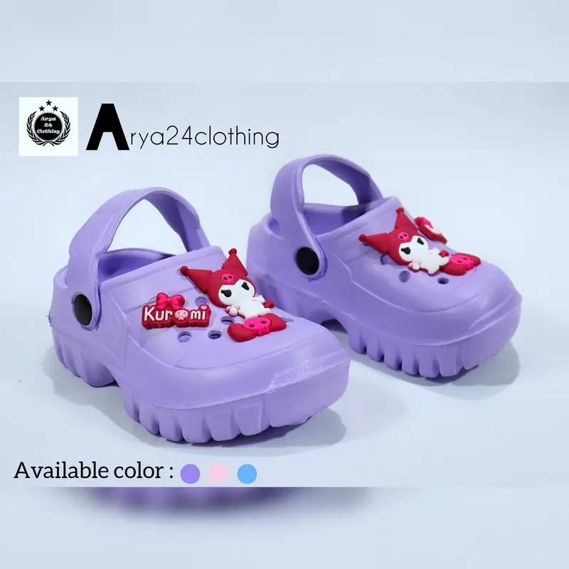 New Hilo's Sandal Anak Perempuan Model Tali Belakang selop Karakter Kuromi 2