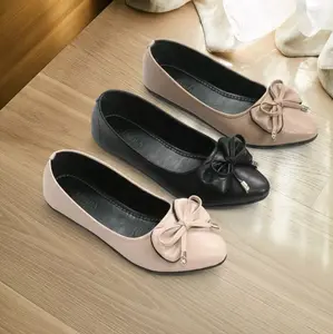 Pacific Flatshoes wanita sandal balet tali pita sintetis DS4E