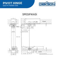 Gambar DEKKSON Pivot Hinge Engsel Tanam ESS PV HD800 SSS - P HD800+COVER dari Dekkson Official Shop Kota Administrasi Jakarta Barat 4 Tokopedia