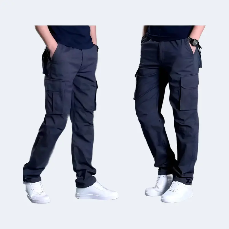 Paket 3 Celana Panjang Cargo Pria Casual Dewasa Cowok Formal Twill 70% Cotton 30% Polister Kerja Distro katok Katun Chino Fit Kantor Slim 3
